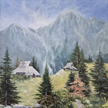 Spomin na veliko planino (Akril-platno - 60x60) Silvo Cerar